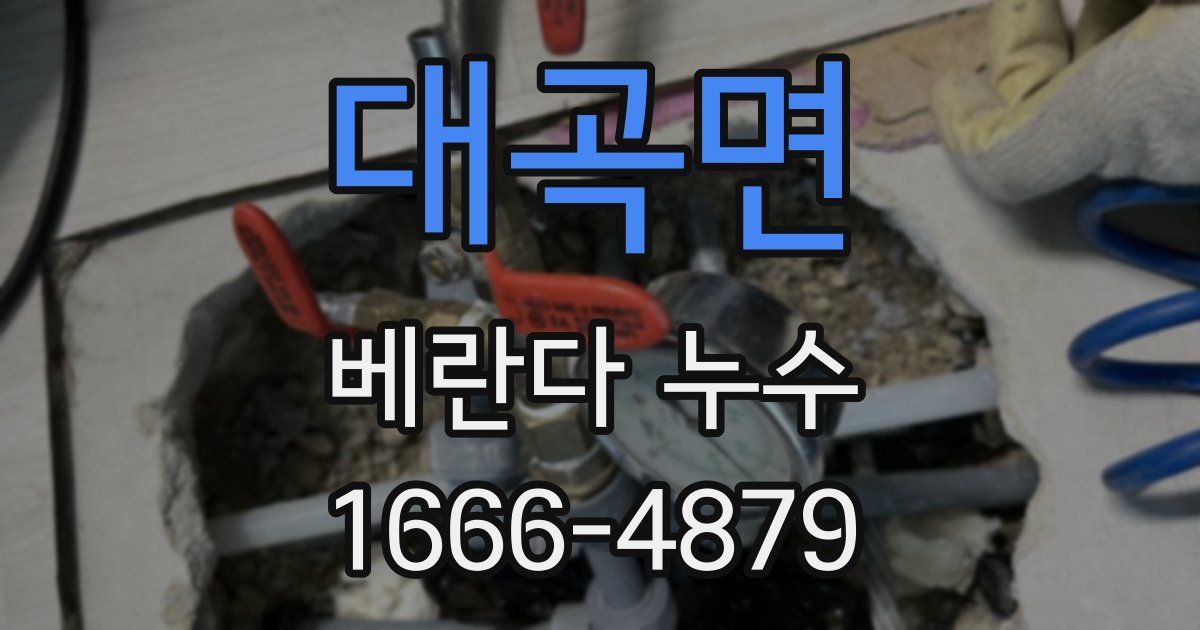대곡면 베란다 누수