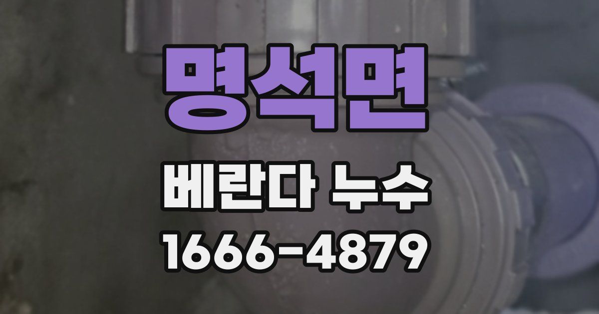 명석면 베란다 누수