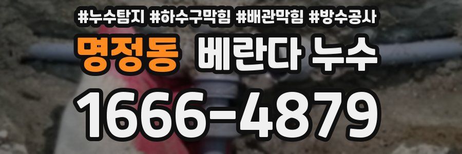 명정동 베란다 누수