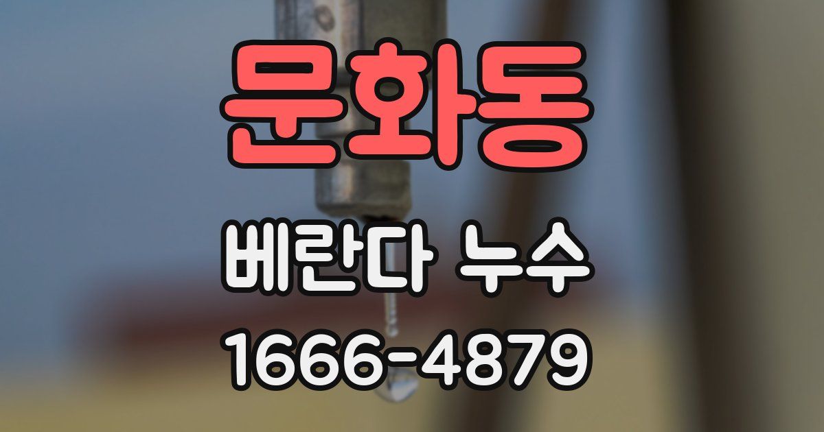 문화동 베란다 누수