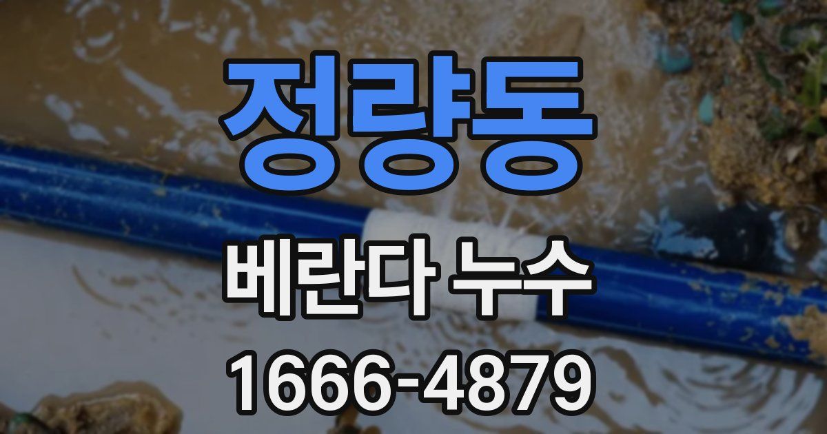 정량동 베란다 누수