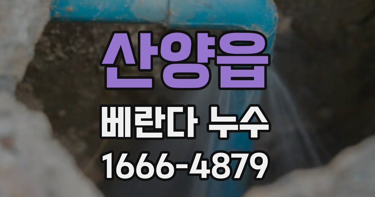 산양읍 베란다 누수