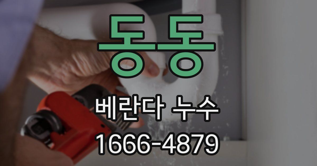 동동 베란다 누수