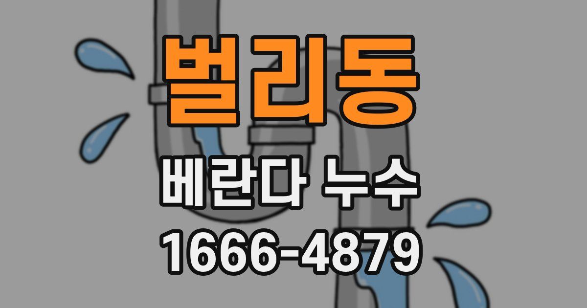 벌리동 베란다 누수
