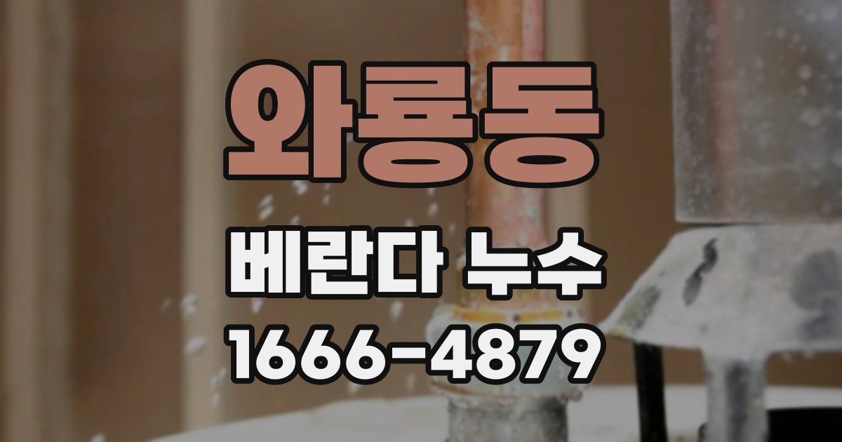 와룡동 베란다 누수