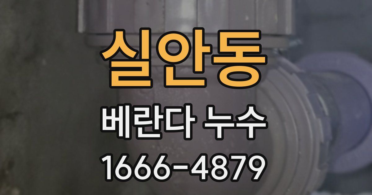 실안동 베란다 누수