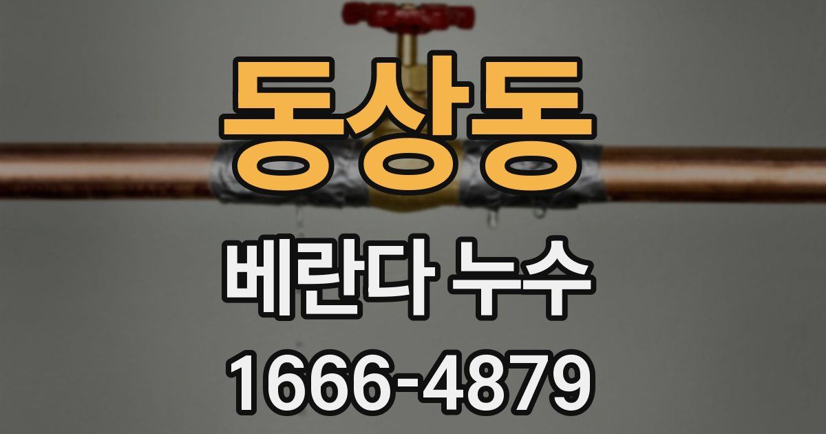동상동 베란다 누수