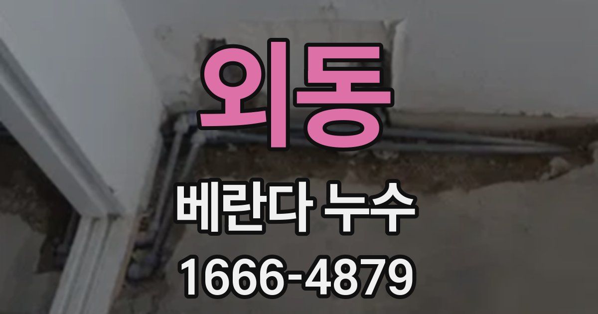 외동 베란다 누수