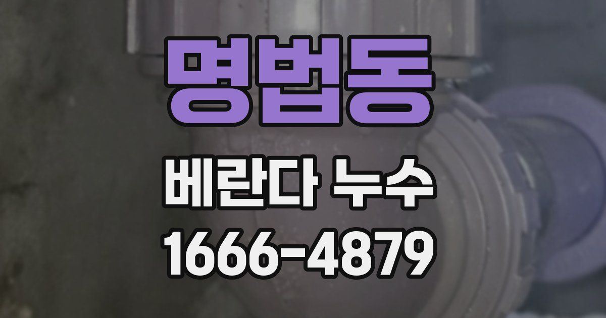 명법동 베란다 누수