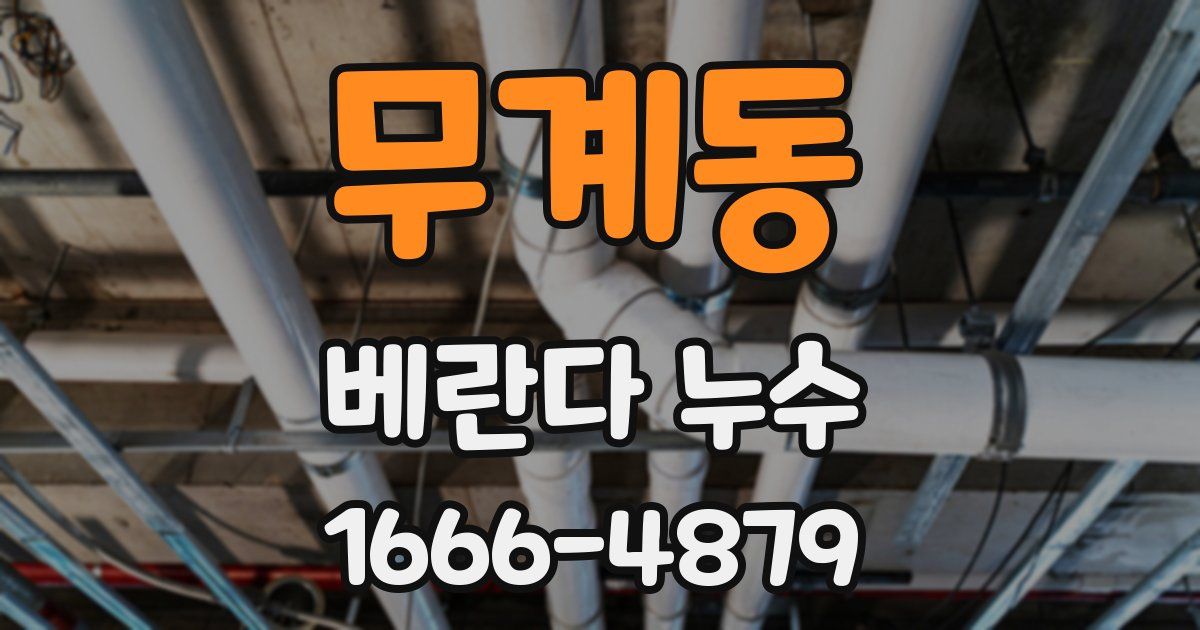 무계동 베란다 누수