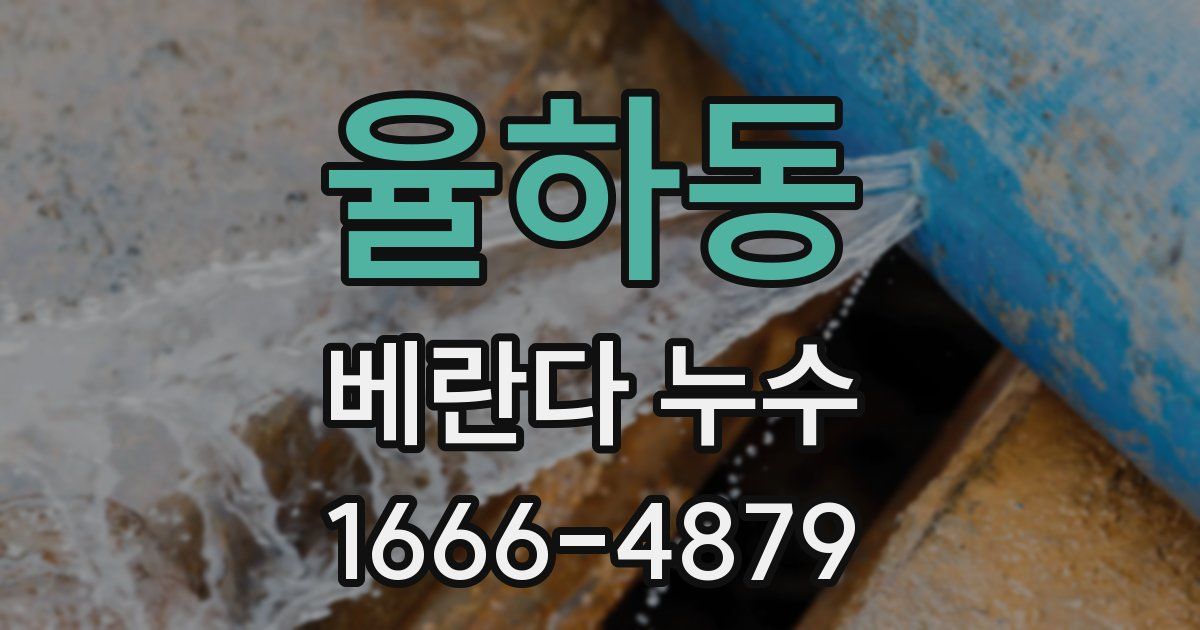 율하동 베란다 누수