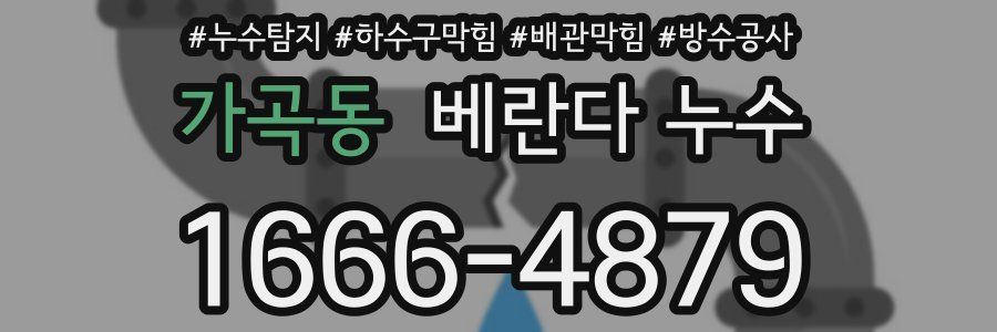 가곡동 베란다 누수
