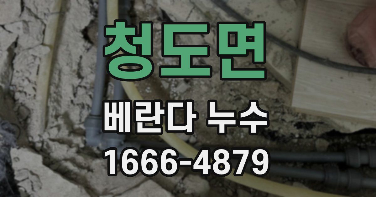 청도면 베란다 누수