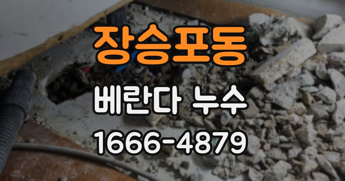 장승포동 베란다 누수