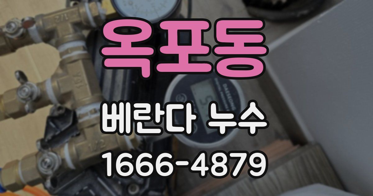 옥포동 베란다 누수