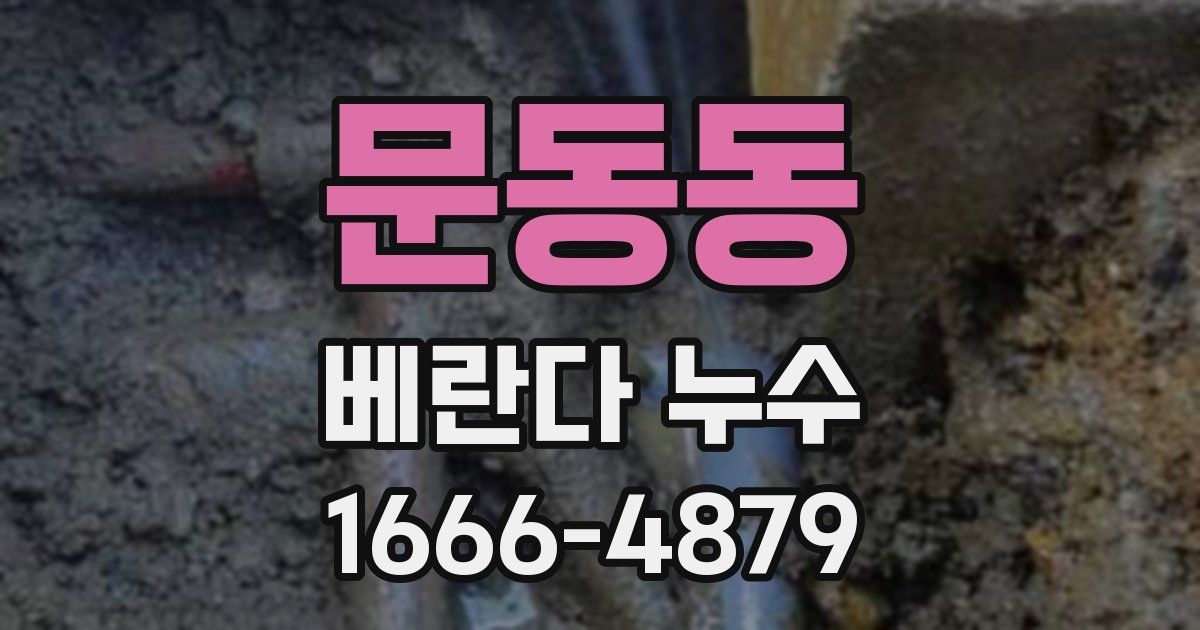 문동동 베란다 누수