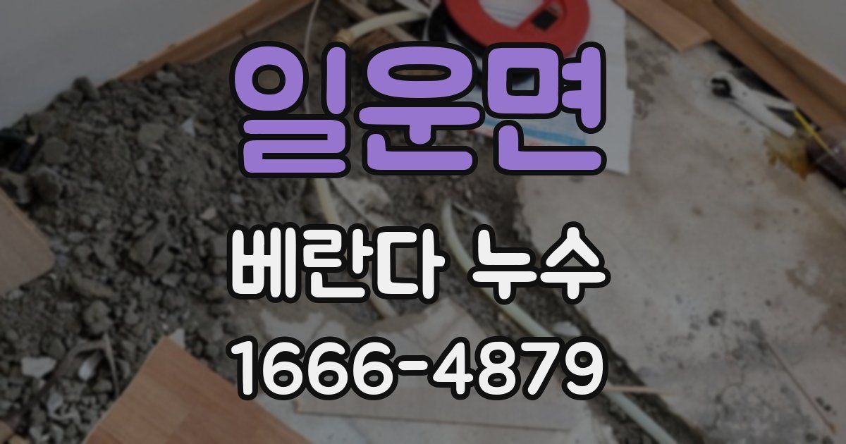 일운면 베란다 누수
