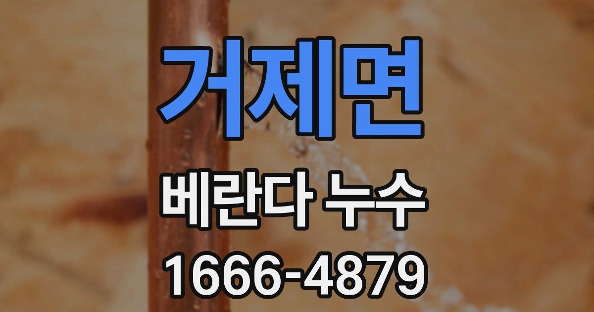 거제면 베란다 누수