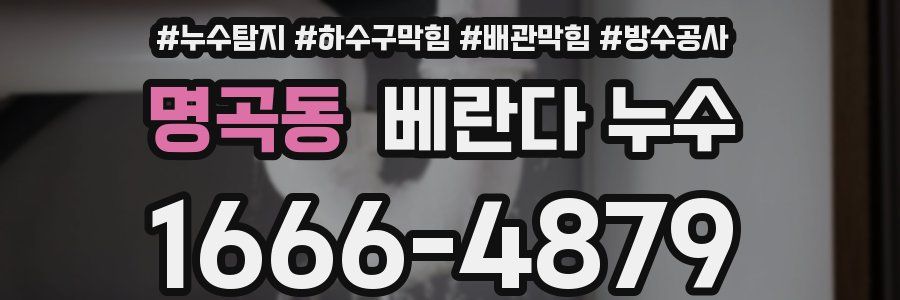 명곡동 베란다 누수