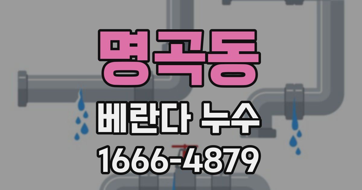 명곡동 베란다 누수