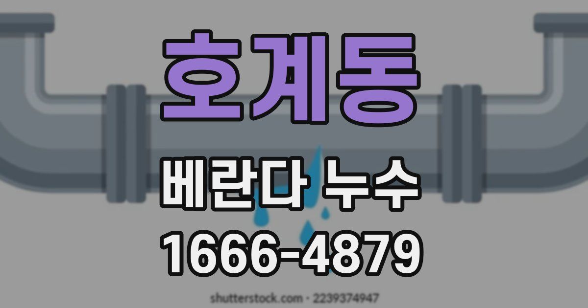 호계동 베란다 누수