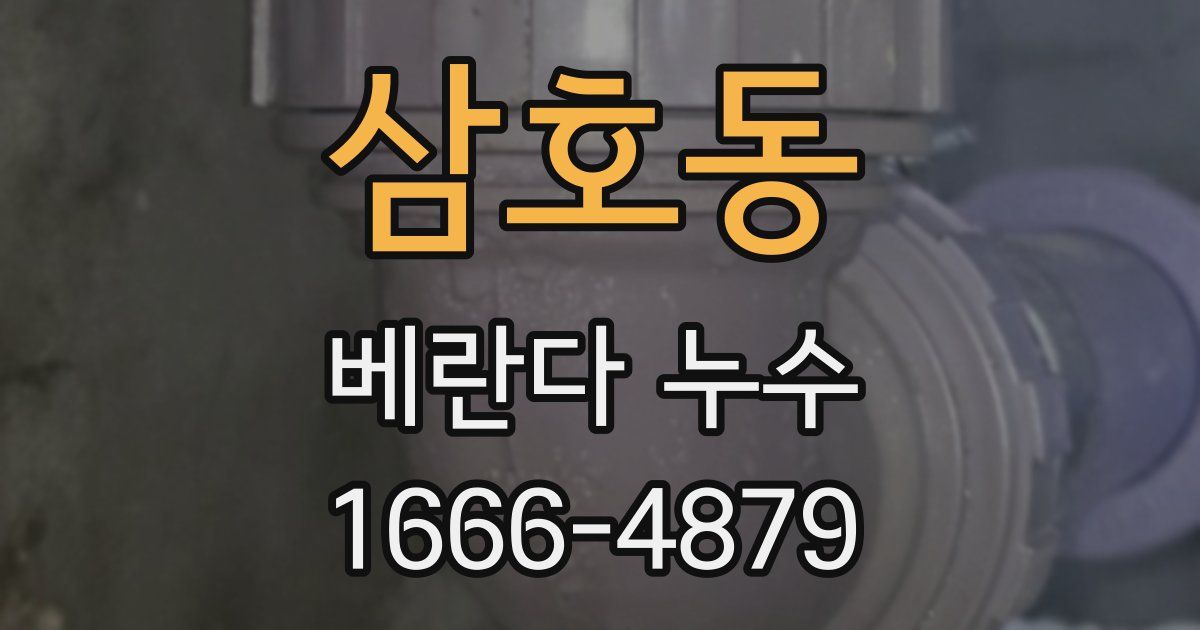삼호동 베란다 누수