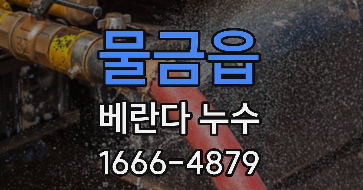 물금읍 베란다 누수