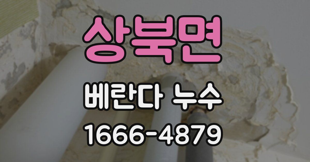 상북면 베란다 누수
