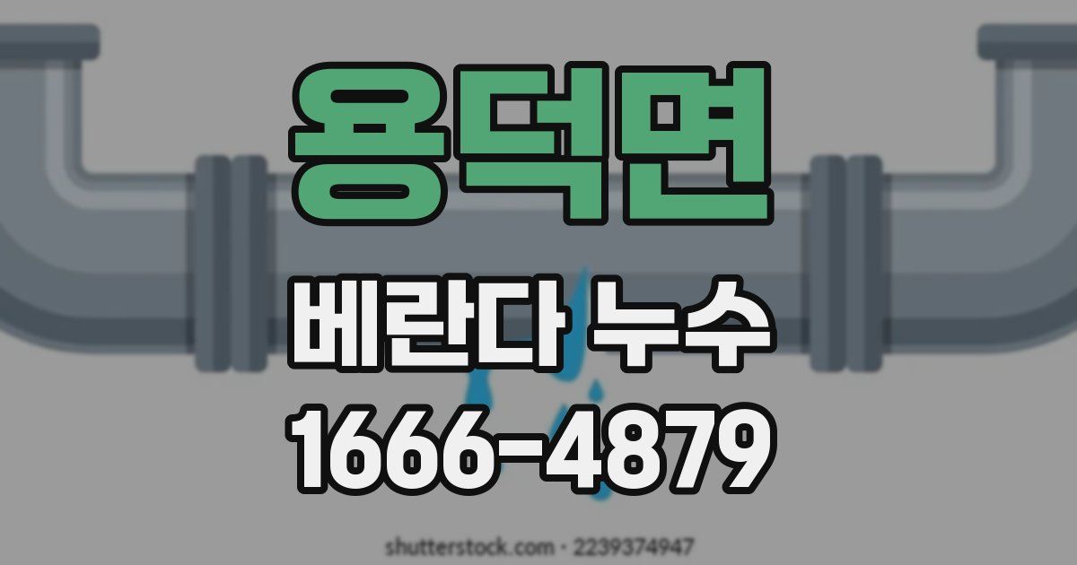 용덕면 베란다 누수
