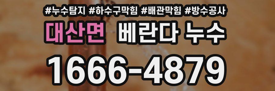 대산면 베란다 누수