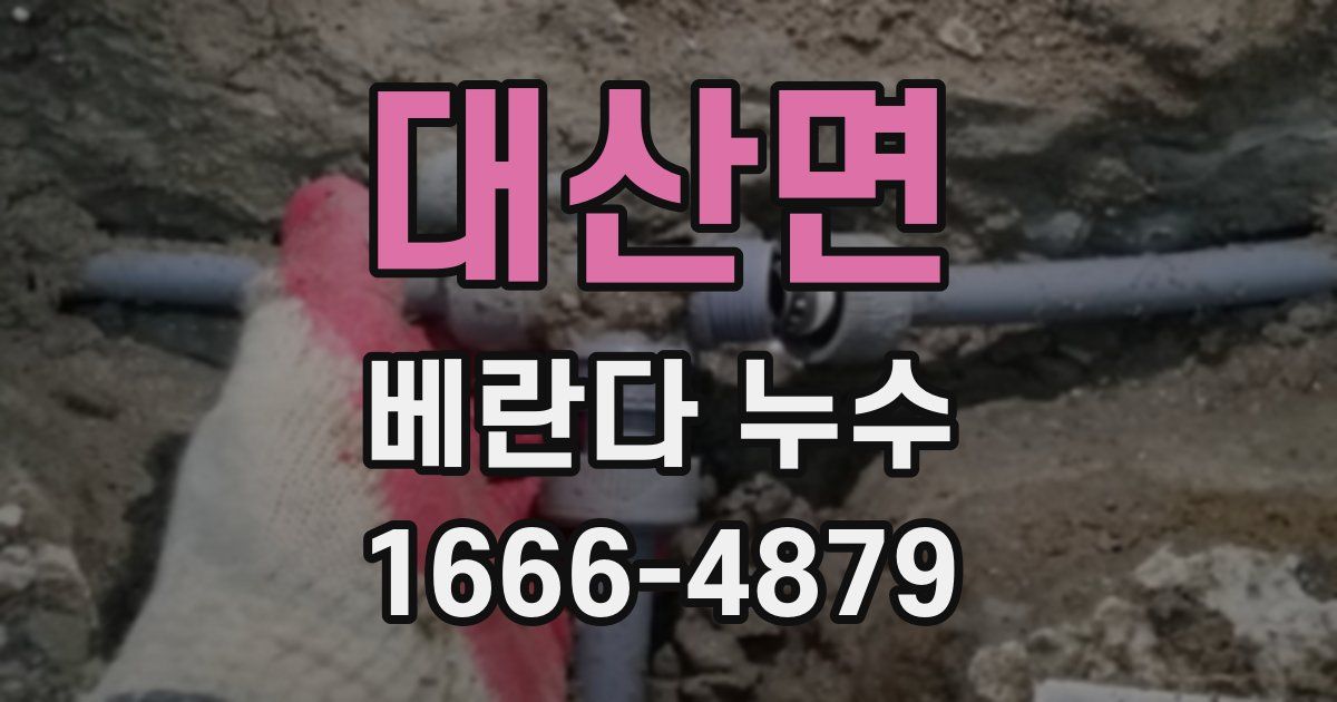 대산면 베란다 누수