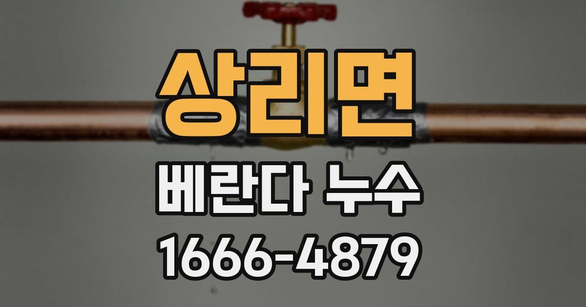 상리면 베란다 누수