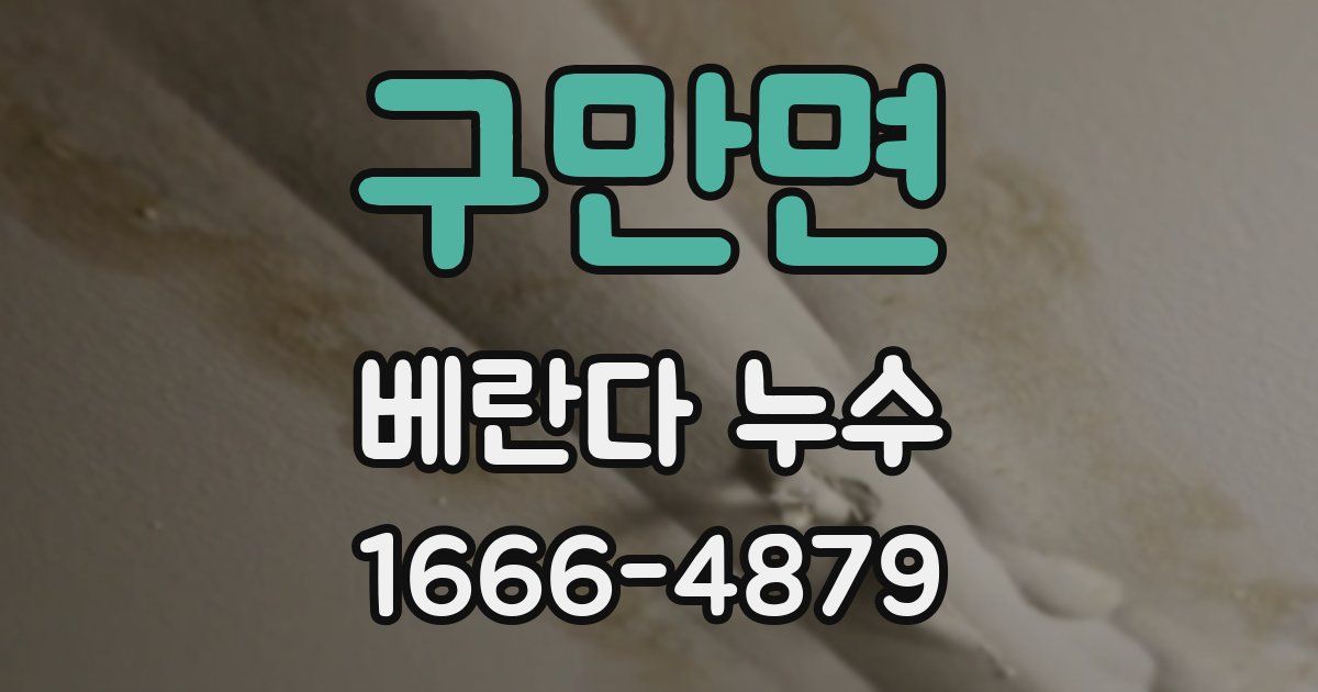 구만면 베란다 누수