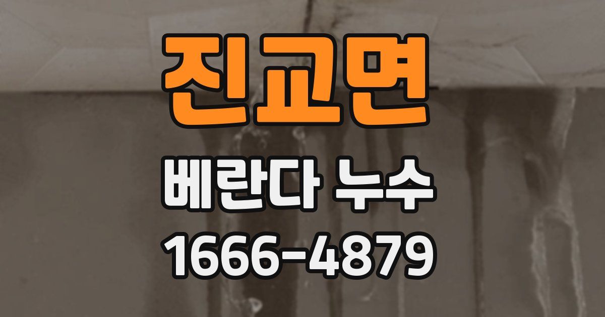진교면 베란다 누수