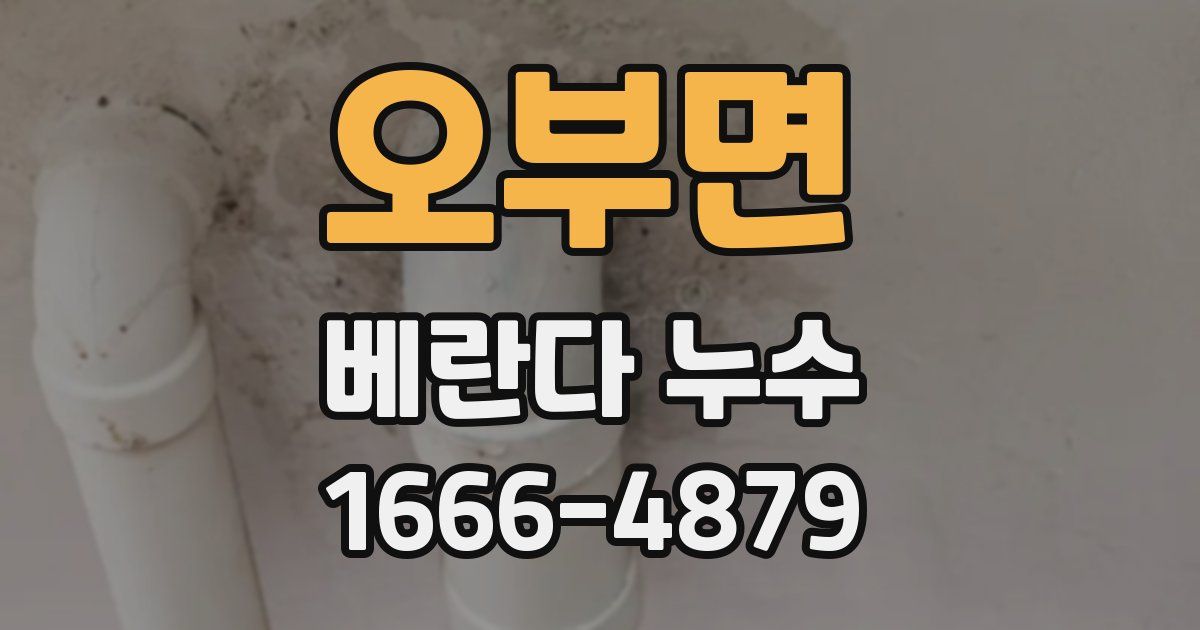 오부면 베란다 누수