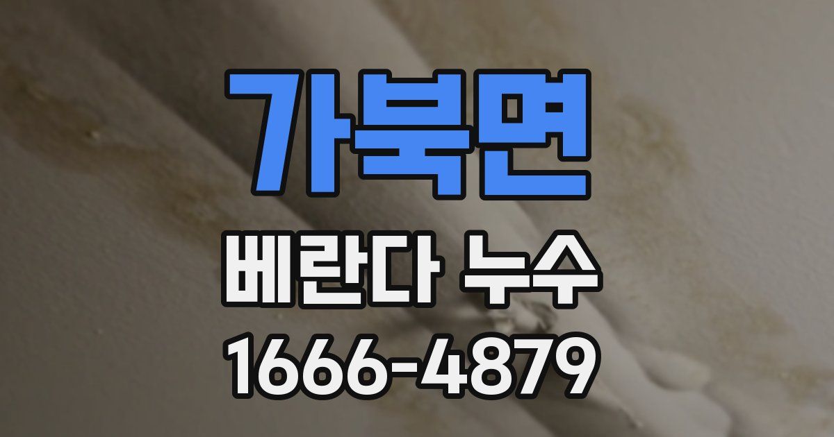 가북면 베란다 누수