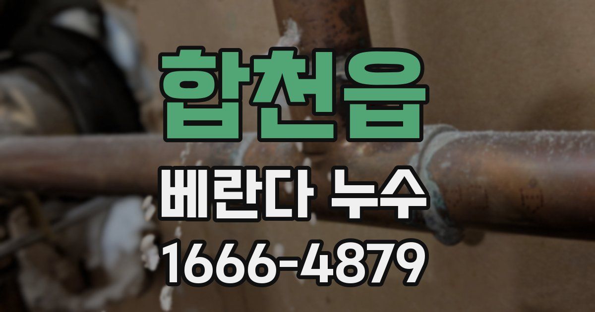 합천읍 베란다 누수