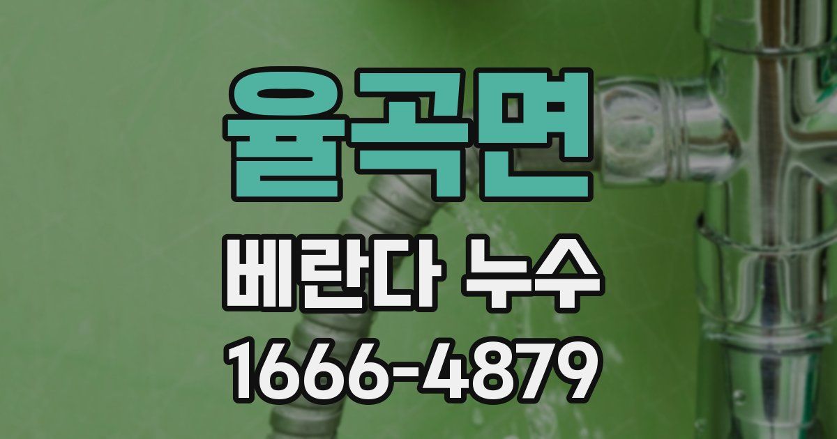 율곡면 베란다 누수