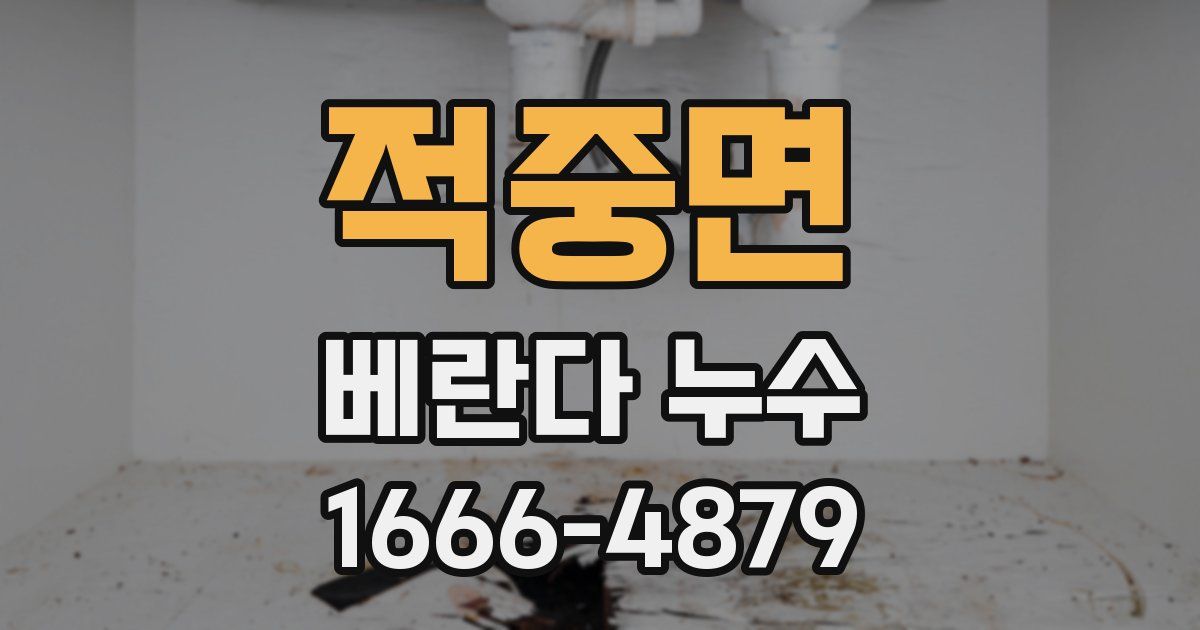 적중면 베란다 누수