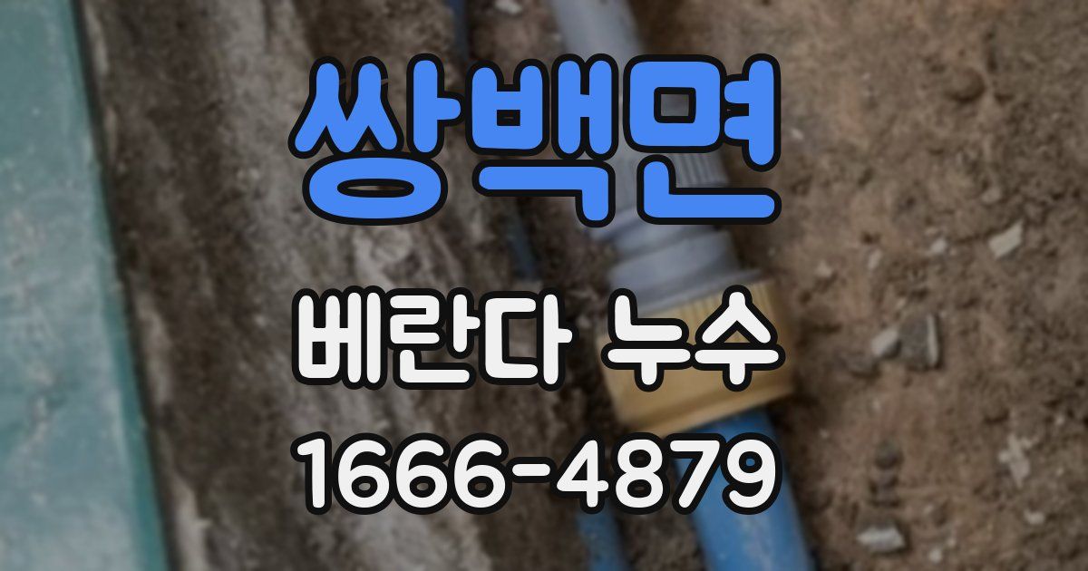 쌍백면 베란다 누수