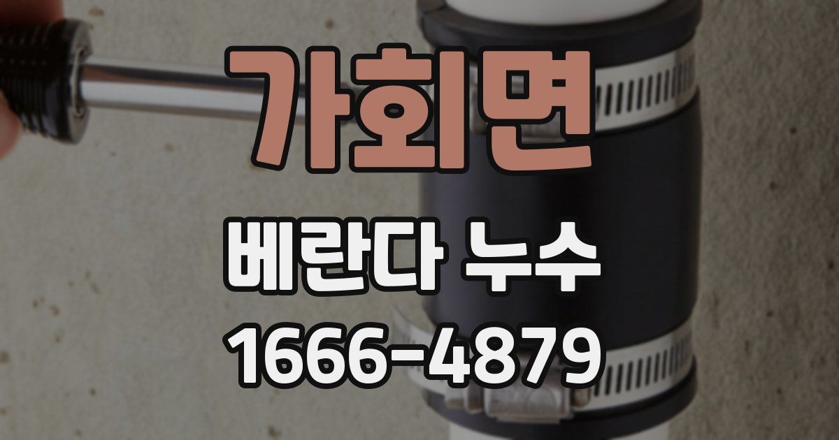 가회면 베란다 누수