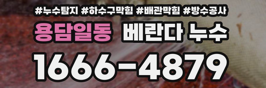용담일동 베란다 누수