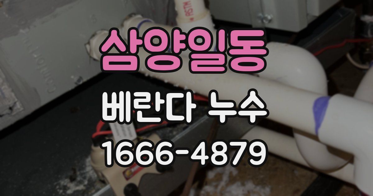 삼양일동 베란다 누수