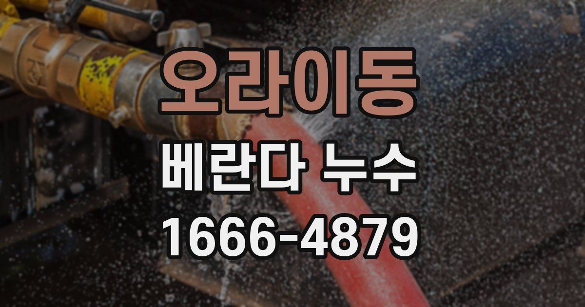 오라이동 베란다 누수