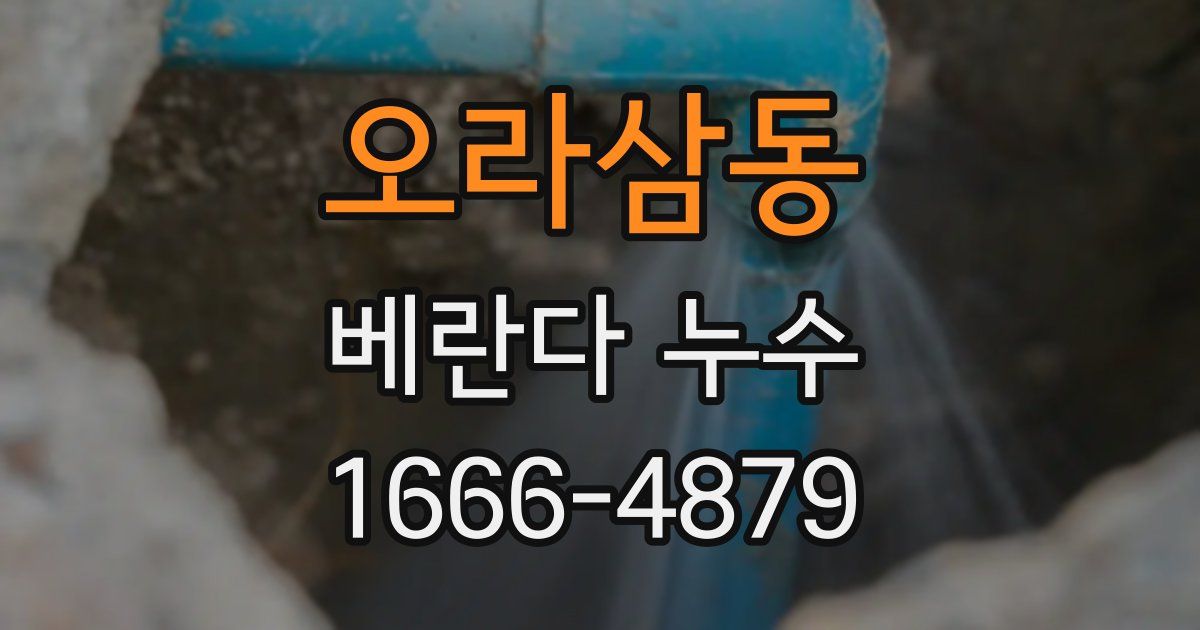 오라삼동 베란다 누수