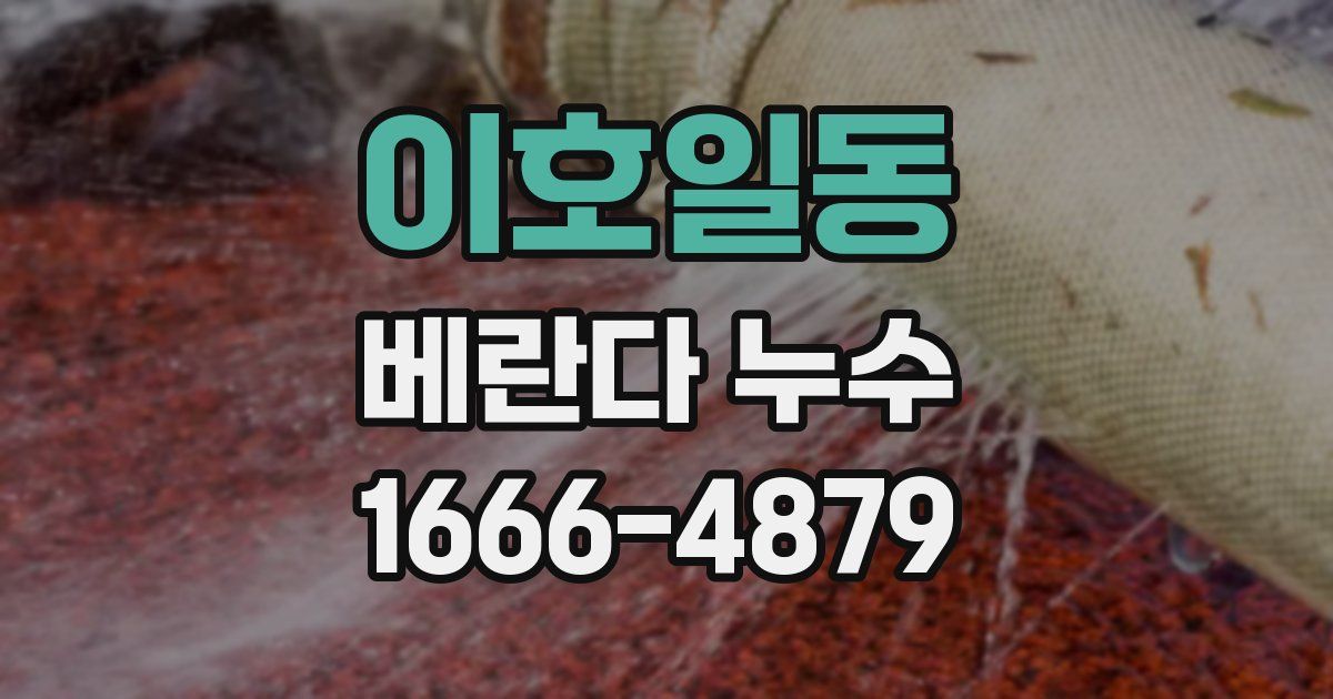 이호일동 베란다 누수