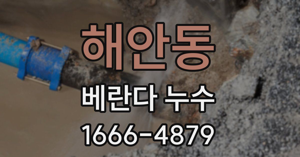 해안동 베란다 누수