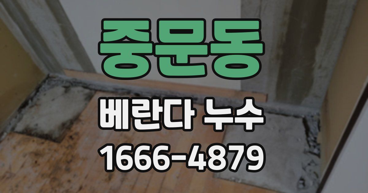 중문동 베란다 누수