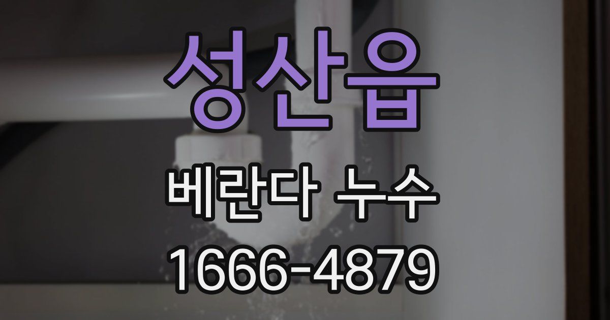 성산읍 베란다 누수