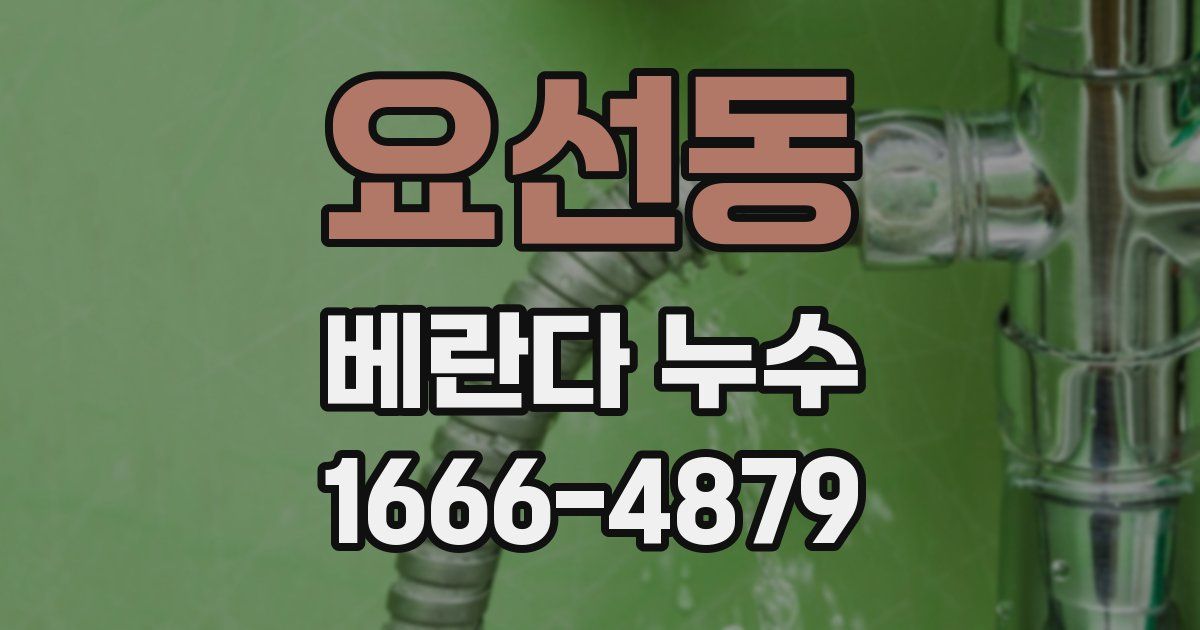 요선동 베란다 누수